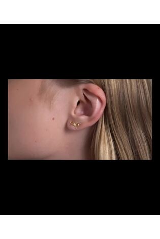 Ted Baker Gold Tone/Plain Metal BROOKE Mini Bow Stud Earrings - Image 2 of 4