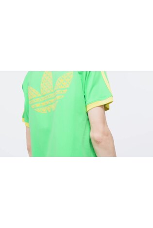 adidas Originals Green Monogram Cali 100% Cotton T-Shirt - Image 2 of 6 adidas Originals Green Monogram Cali 100% Cotton T-Shirt - Image 2 of 6