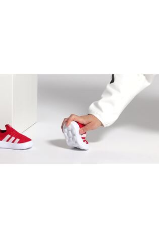 adidas Red Bubblecomfy Slip On Infant Trainers - Image 2 of 11 adidas Red Bubblecomfy Slip On Infant Trainers - Image 2 of 11