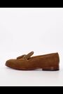Dune London Brown Chrome Sandders Leather Sole Tassel Loafers - Image 2 of 6