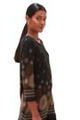 Roman Black Sunflower Printed Tunic Top - Image 2 of 6