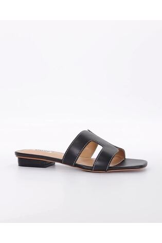 Dune London Black Regular Fit Loupe Smart Slider Sandals