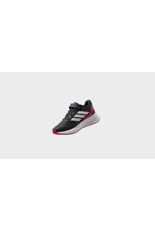 adidas Black/Red Runfalcon 5 Elastic Lace Running Kids Trainers - Image 2 of 10 adidas Black/Red Runfalcon 5 Elastic Lace Running Kids Trainers - Image 2 of 10