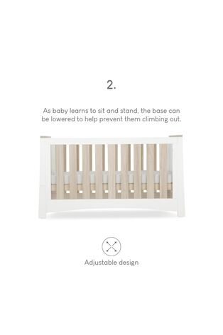 Cuddleco 3 Piece White and Ash Nursery Furniture Set - Image 2 of 8