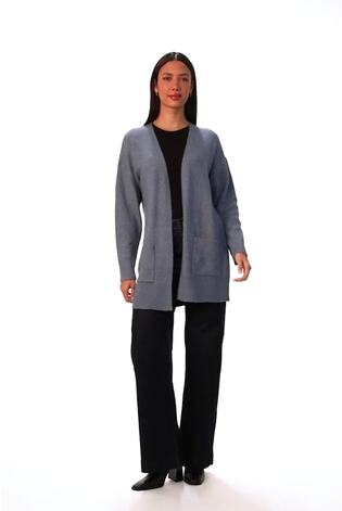 Roman Blue Soft Knit Longline Cardigan - Image 2 of 6