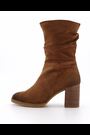 Dune London Natural Prominent Ruched Heeled Ankle Boots - Image 2 of 6