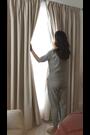 Blue Stripe Blackout Thermal Eyelet Curtains - Image 2 of 8