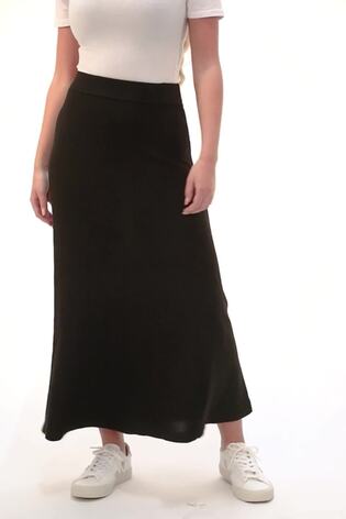 Roman Black Petite Stretch Knitted Midi Skirt - Image 2 of 6