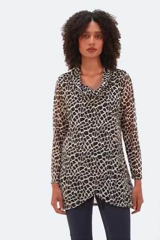 Roman – Stretch-Top mit abstraktem Print und Wasserfallausschnitt - Bild 2 von 6 Roman – Stretch-Top mit abstraktem Print und Wasserfallausschnitt - Bild 2 von 6