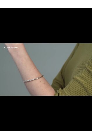 Karen Millen Tone Crystal Sprinkle Bangle - Image 2 of 6 Karen Millen Tone Crystal Sprinkle Bangle - Image 2 of 6