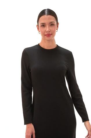 Roman Black Textured A-Line Knitted Jumper Dress - Image 2 of 6