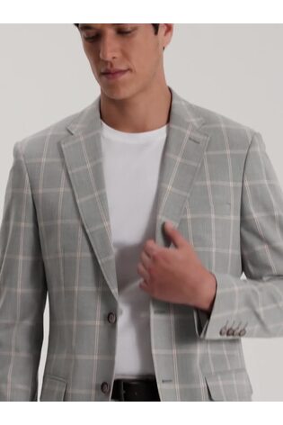 Skopes Grey Burkart Check Tailored Fit Jacket - Image 2 of 8