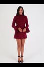 Amy Lynn Red Delphine 3D Floral Textured Flute Sleeve Mini Dress - Image 2 of 5