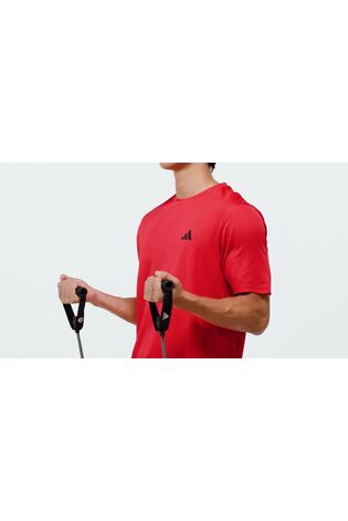 adidas Red Workout Essentials Short Sleeve T-Shirt - Image 2 of 5