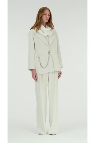 Next cream blazer top