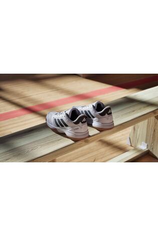 adidas White Ligra 8 Indoor Shoes - Image 2 of 5