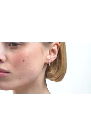 Ted Baker Silver Multi Heplie: Crystal Hoop Earrings - Image 2 of 6