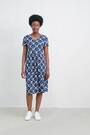 Seasalt Cornwall Blue Brush Drawing V-Neck Jersey Dress - Image 2 of 5