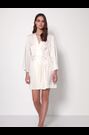 Aruelle Cream Ada Lace Trim Silky Short Gown - Image 2 of 4