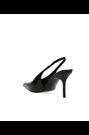 Leather Slingback High-Heel Court Shoes in Black - Image 2 de 7