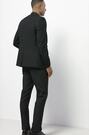 Black Slim Fit Tuxedo Suit Trousers with Tape Detail - Image 2 of 7