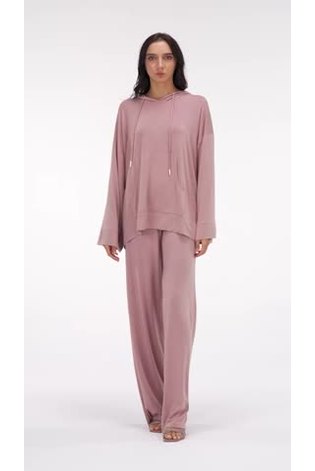 leem Pink Kangaroo Pockets Hoodie - Image 2 of 5