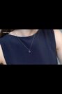 Karen Millen Silver Tone Crystal Dot Pendant Necklace - Image 2 of 6