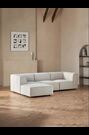 Tweedy Plain Light Natural Single Foostool Alba Modular Sofa - Image 2 of 9