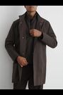 Reiss Dark Brown Flaye Hybrid Gilet-Insert Funnel-Neck Overcoat - Image 2 of 10