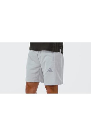 adidas Grey Workout Essentials Base Melange Woven Shorts - Image 2 of 6