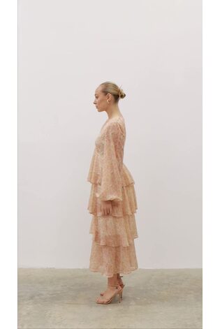 Pretty Lavish Ditsy Animal Sorbet Ditsy Animal Ruffle Ashton Midaxi Dress - Image 2 of 3