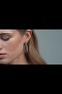 Karen Millen Crystal Ellipse Drop Earrings - Image 2 of 6