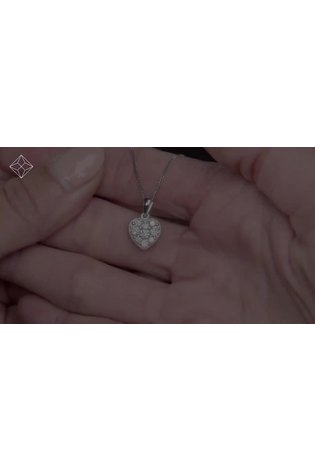 The Diamond Store 9K Yellow Gold 0.50ct H/Si Lab Diamond Pave Heart Pendant Necklace - Image 2 of 5