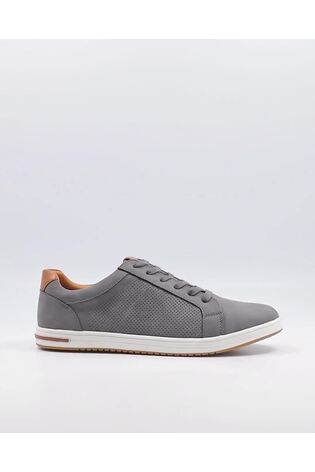 Dune London Grey Tezzy Perf Entry Trainers