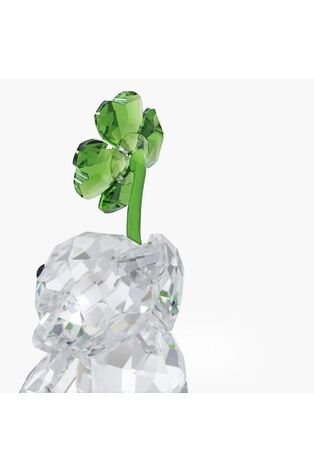 Swarovski White Crysal Bear with Four Leaf Clover Ornament - Image 2 of 7