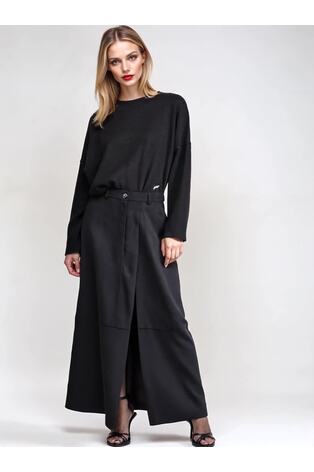 Religion Black Aida Suedette Suede Maxi Skirt With Jean Pocket Details - Image 2 of 7