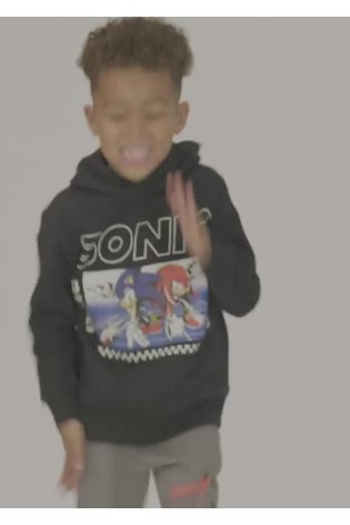 Angel & Rocket Dark black Sonic Print Hoodie - Image 2 of 7