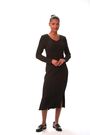 Roman – texturiertes Stretch-Midikleid mit V-Ausschnitt und Wellendesign - Bild 2 von 6