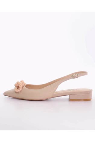 Dune London Pink Horizonn Bead Trim Slingback Shoes - Image 2 of 7