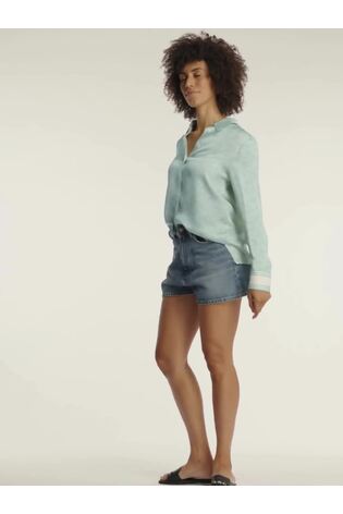 Tommy Hilfiger Green Regular Fit Satin Long Sleeve Shirt - Image 2 of 8