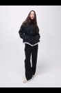 Black Sandy Liang Lace-Trim Cinched Jacket - Image 2 of 5
