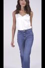 Lipsy Blue Mid Rise Flare Jeans - Image 2 of 5