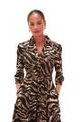 Roman Brown Petite Animal Print Shirt Stretch Dress - Image 2 of 6