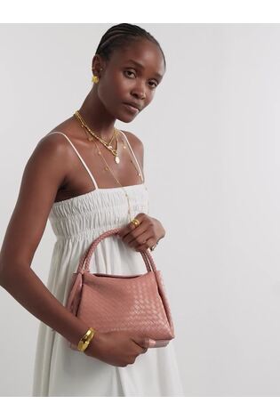 Roze - Katie Loxton Nova-tas met geweven textuur aan de bovenkant - Afbeelding 2 van 7