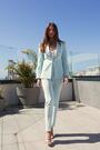 Sosandar Green Shawl Collar Blazer - Image 2 of 6