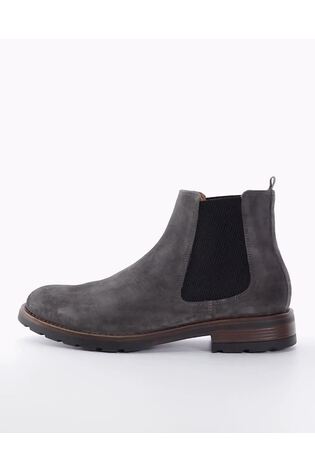 Dune London Grey Chelty Brushed Suede Chelsea Boots