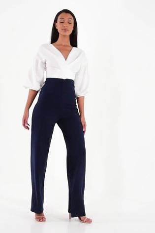 Quiz White Bardot Palazzo Jumpsuit - Image 2 of 6