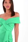 Quiz Green Bardot Frill Midi Dress - Image 2 of 6