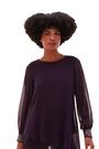 Roman Purple Embellished Detail Layered Tunic Top - Image 2 of 6