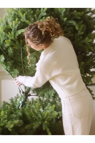 Collection Luxe Snowy Grand Fir Pre Lit 7ft Voice Activated Christmas Tree - Image 2 of 6 Collection Luxe Snowy Grand Fir Pre Lit 7ft Voice Activated Christmas Tree - Image 2 of 6
